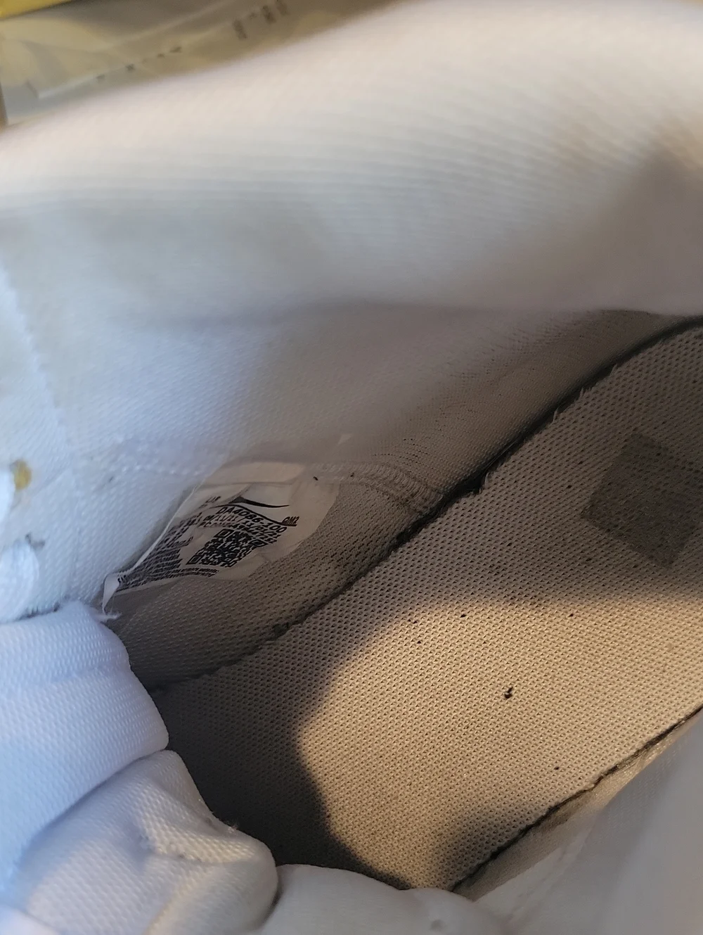 Nike White High-Top Blazers Sneakers with Black Swoosh and Red Tongue Tag